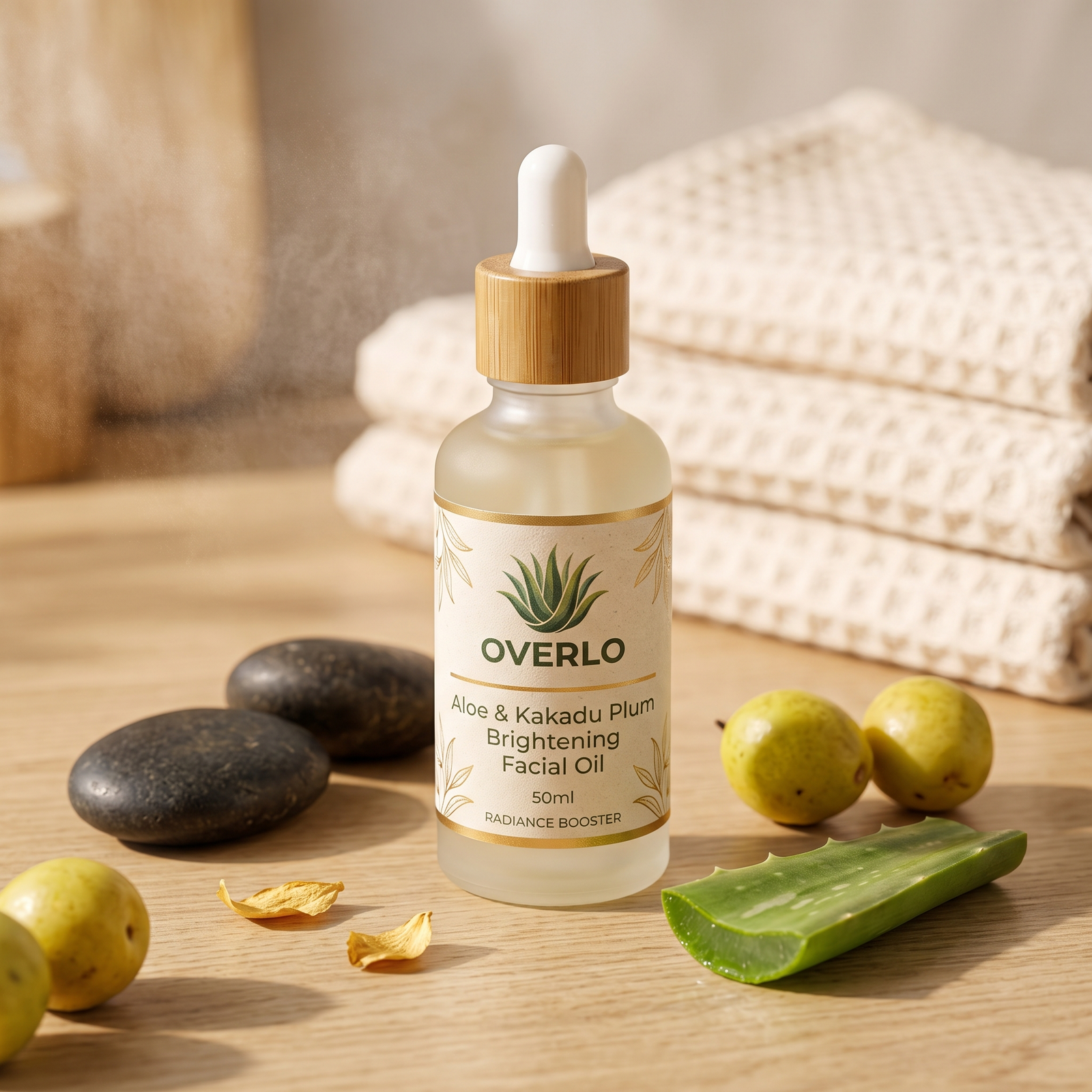 OVERLO Aloe & Kakadu Plum Brightening Facial Oil – Radiance Booster, 50ml