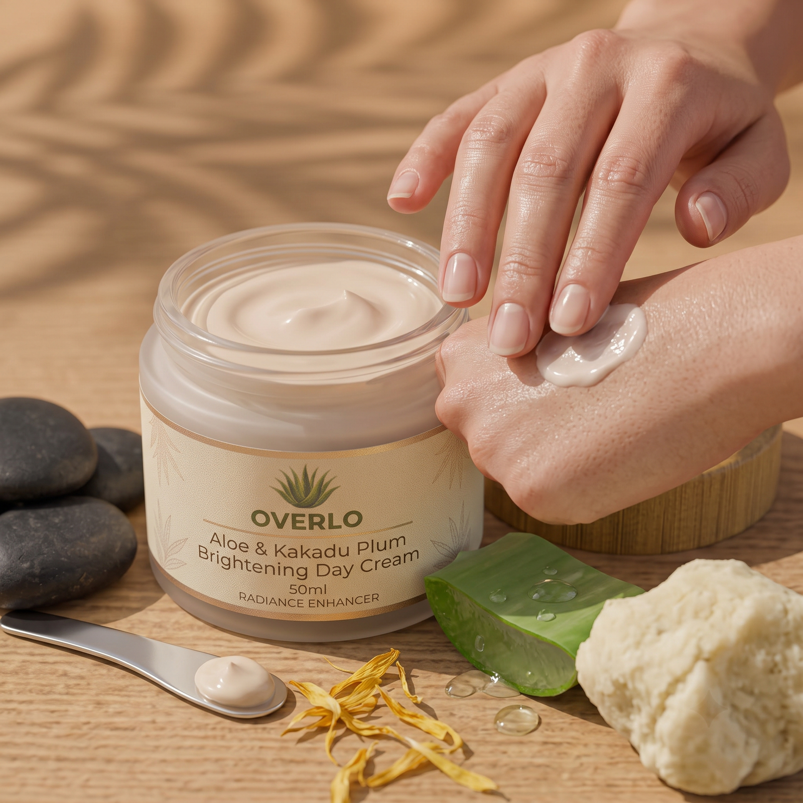 OVERLO Aloe & Kakadu Plum Brightening Day Cream – Radiance Enhancer, 50ml - Image 3